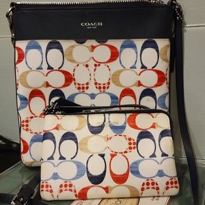 Coach Crossbody & Matching Wristlet NWT